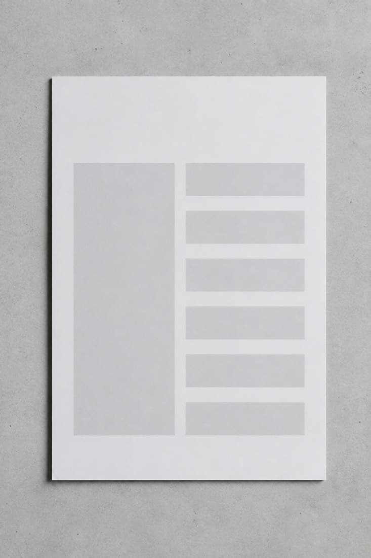 Layout base 01: an unwritten page skeleton