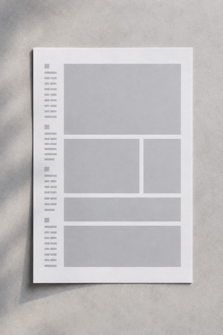 Layout base 04: an unwritten page skeleton